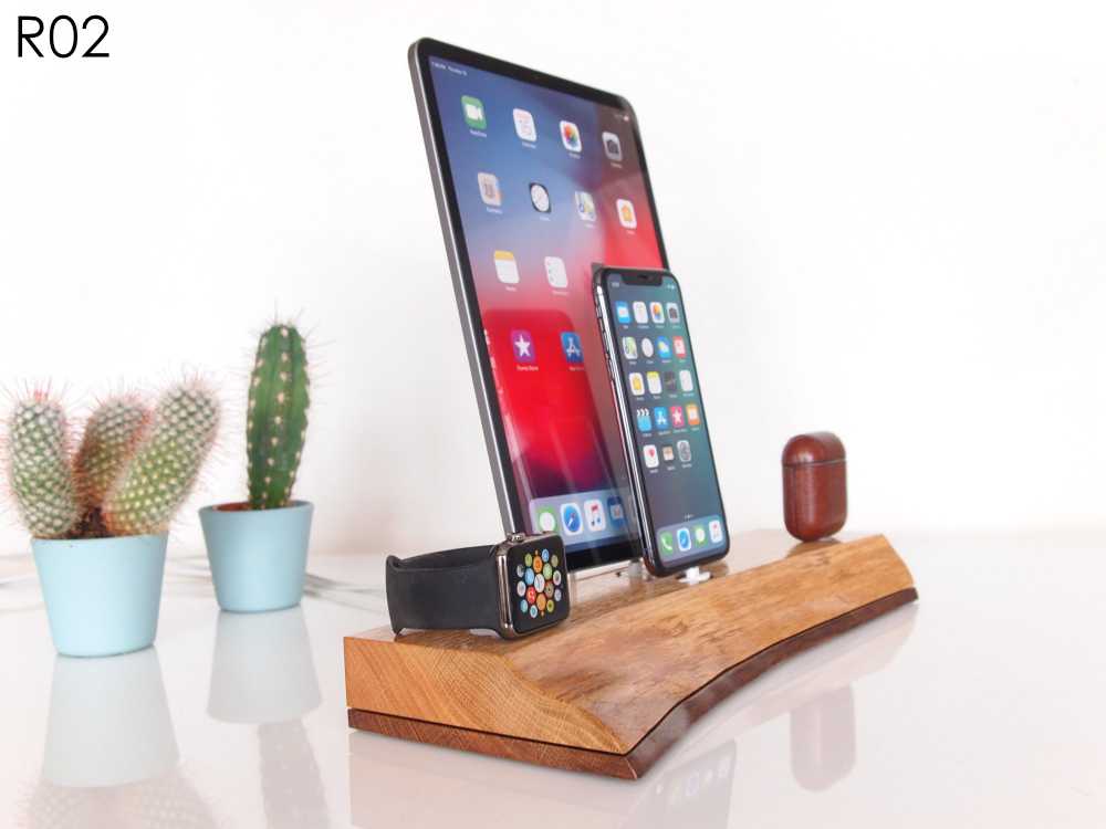 premium hardwood docking station from oak wood