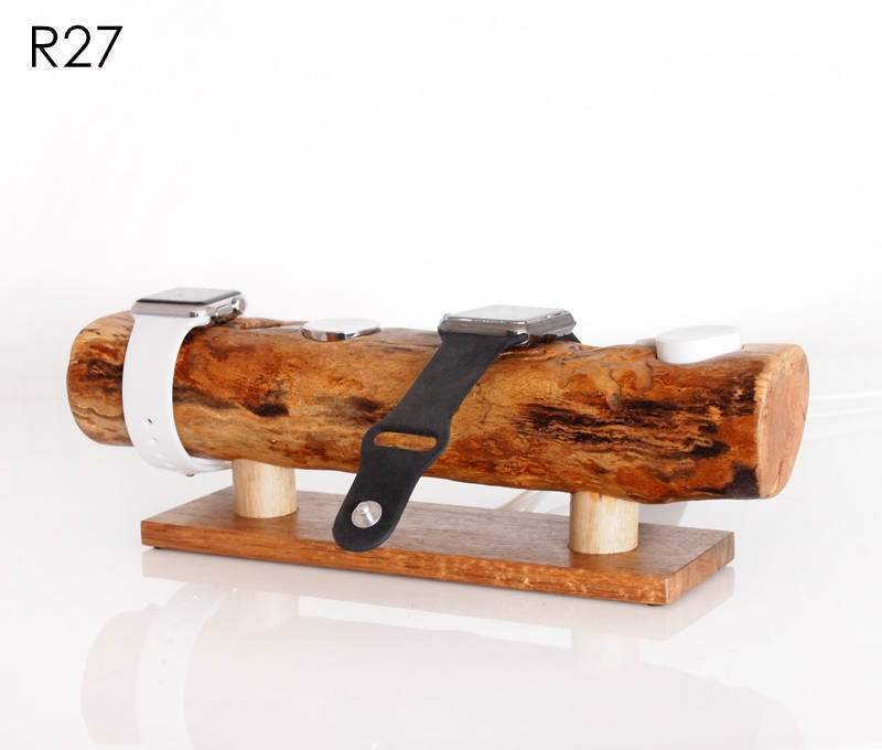 Walnut Apple Watch Dock for charging Apple Watch