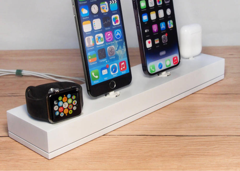 dual apple watch & dual iphone dock