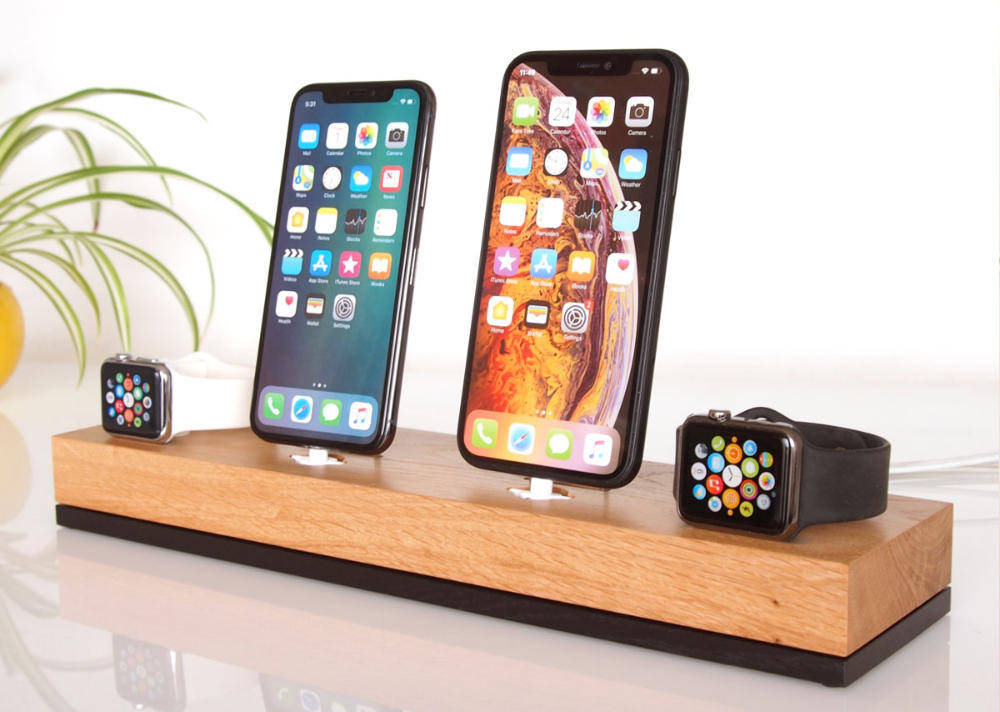 dual apple watch & iphone dock