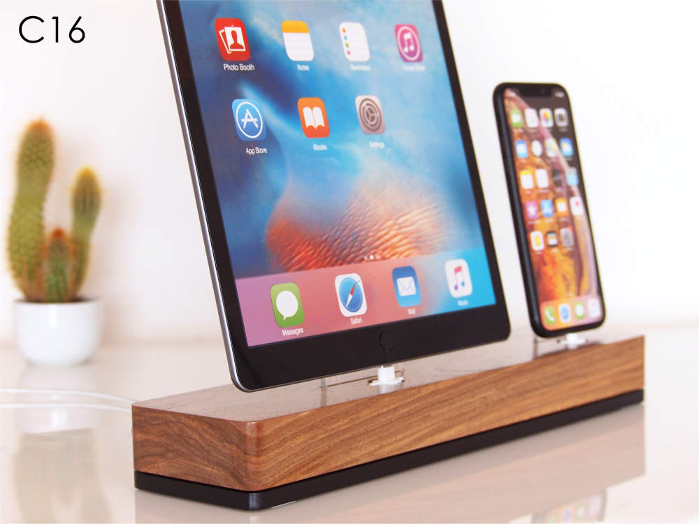 handmade apple dock for iphone and ipad