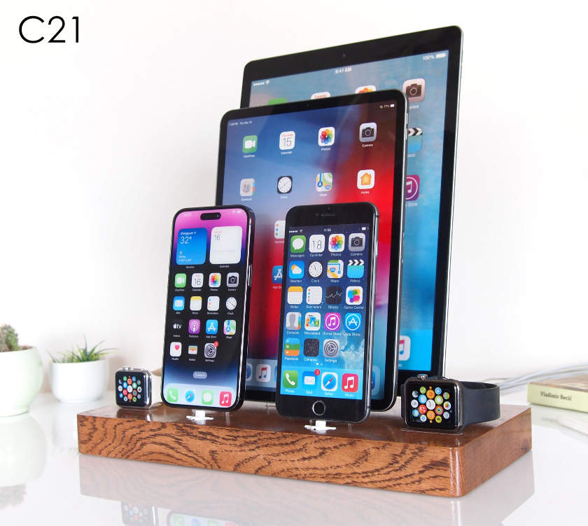organize your cables with handmade dock