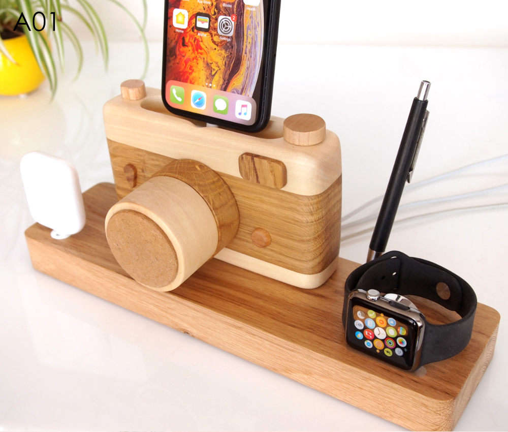 wooden photo camera 